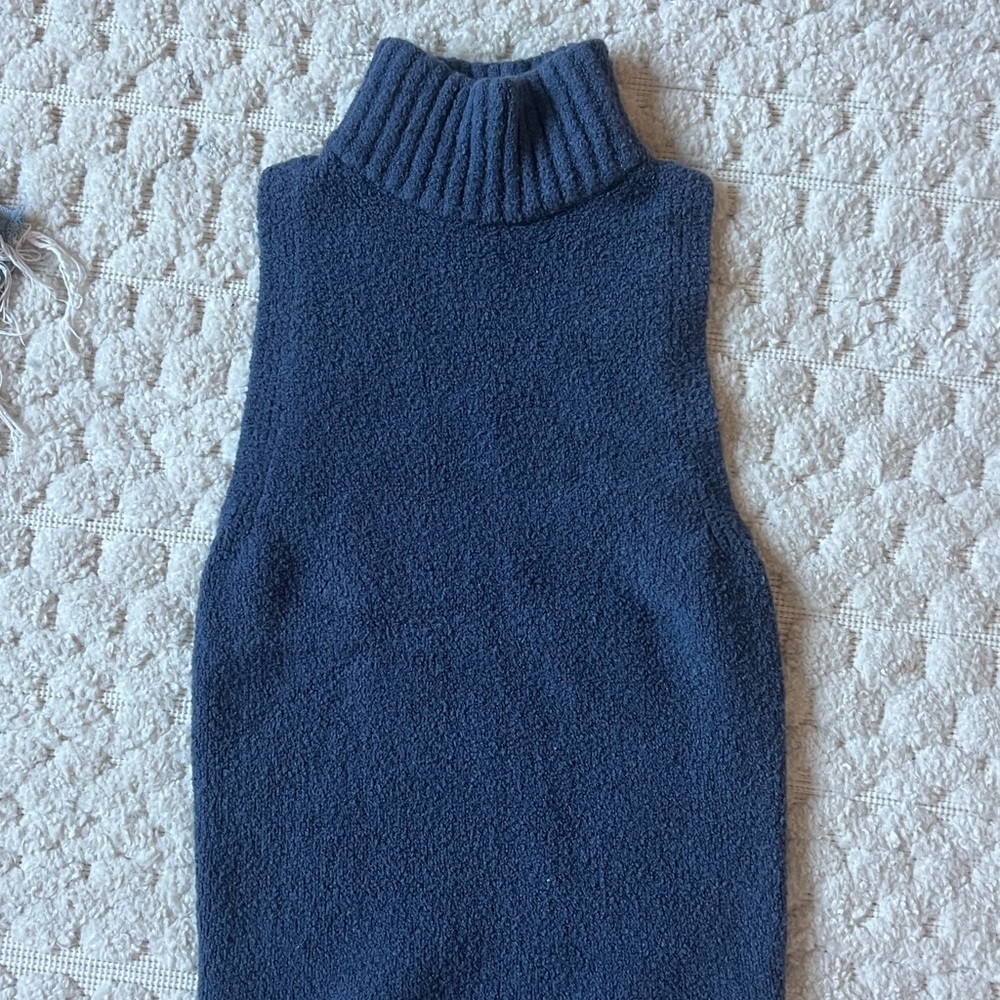 Express Navy Turtle Neck Tank Top